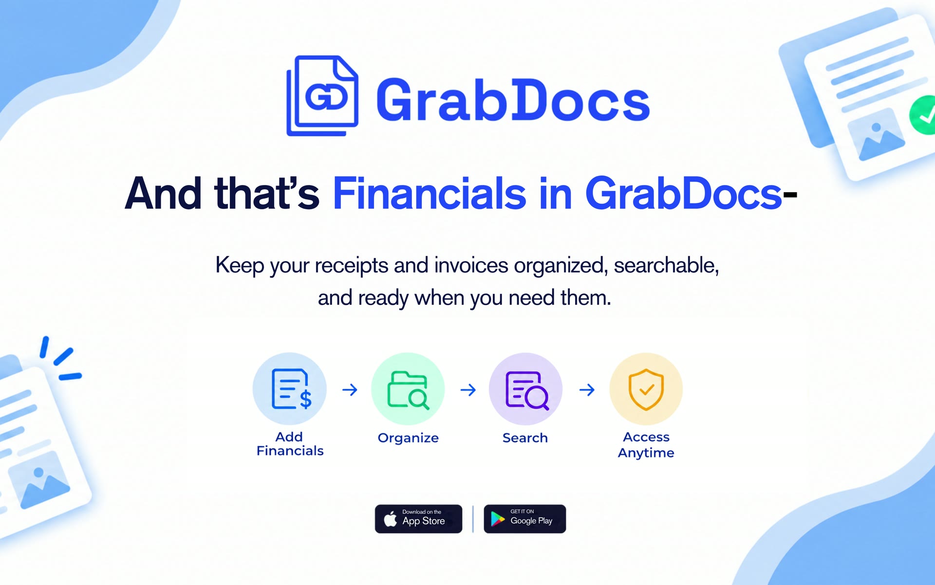 Financials product demo
